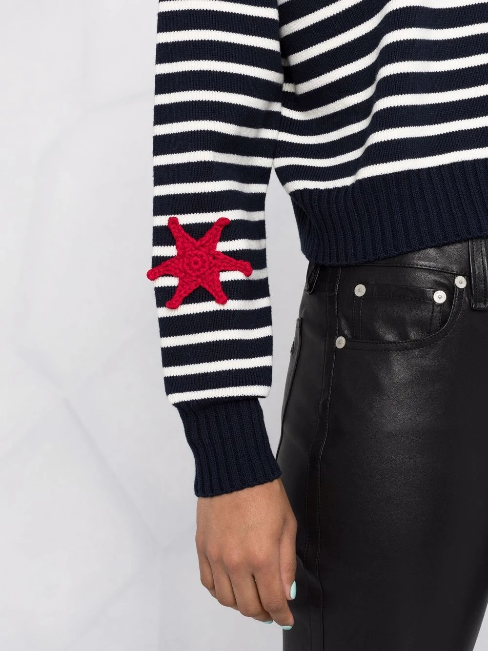 Flash Sale 😀 Alexander McQueen Crochet patch striped jumper 🤩 3 Alexander McQueen crochet-patch striped jumper