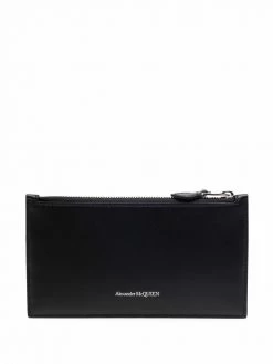 Alexander McQueen logo-print zipped cardholder