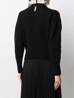 Alexander McQueen Frills-neck jumper
