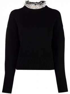 Alexander McQueen Frills-neck jumper