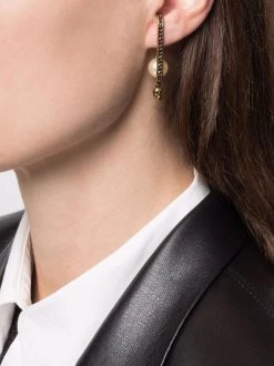 Alexander McQueen rhinestone-embellished skull earrings