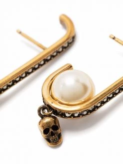 Alexander McQueen rhinestone-embellished skull earrings