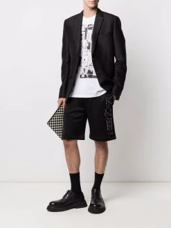 Alexander McQueen logo-embroidered track shorts