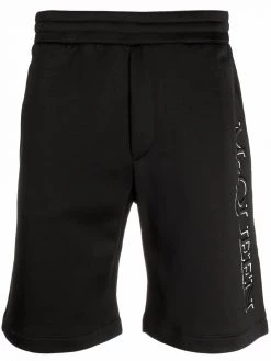 Alexander McQueen logo-embroidered track shorts