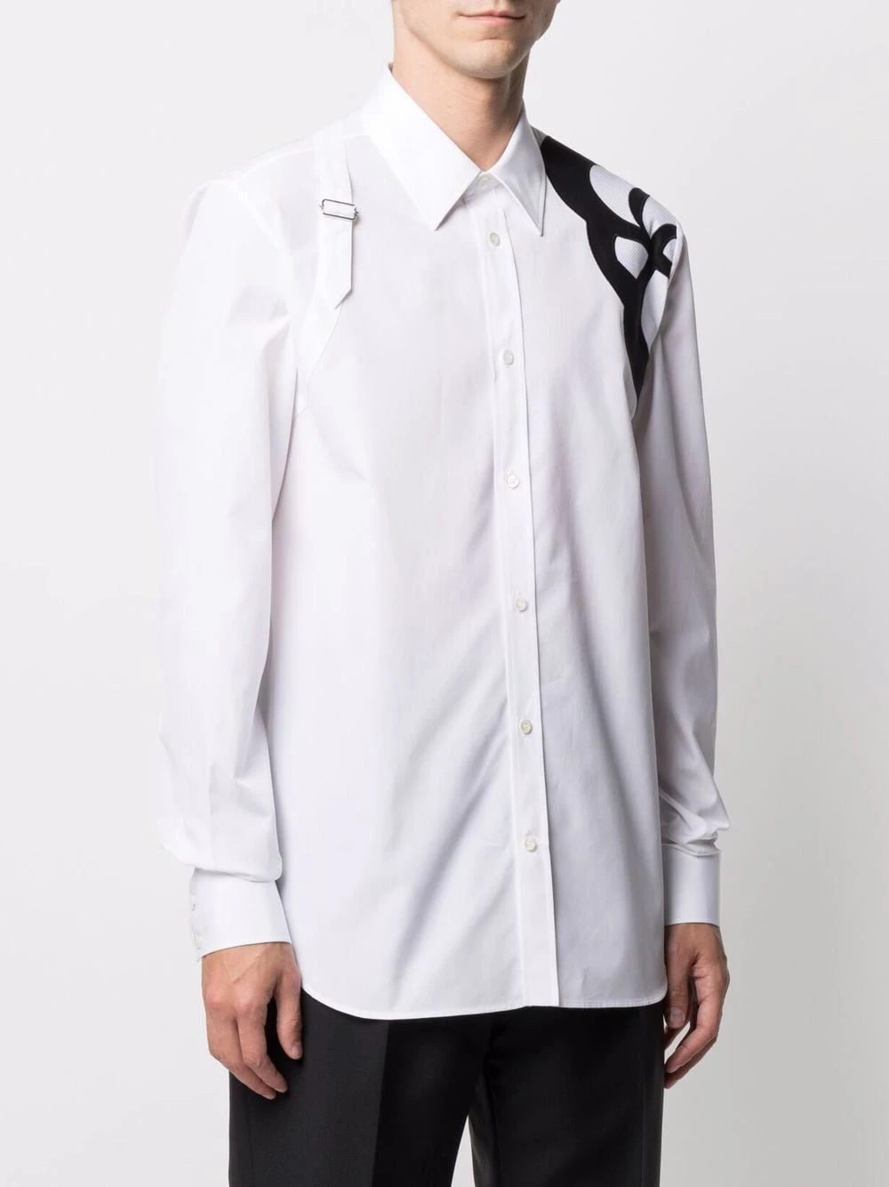 Discount ๐ Alexander McQueen Embroidered long sleeve ๐ shirt โ 3 Alexander McQueen embroidered long-sleeve shirt