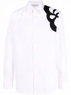 Alexander McQueen embroidered long-sleeve shirt