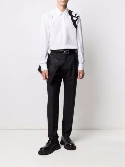 Alexander McQueen embroidered long-sleeve shirt