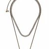Alexander McQueen double-chain two-tone necklace
