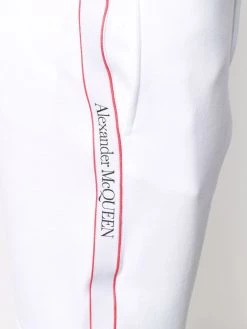 Alexander McQueen Selvedge logo-tape track shorts