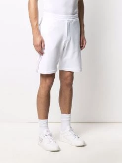 Alexander McQueen Selvedge logo-tape track shorts