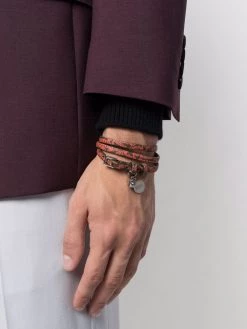Alexander McQueen McQueen Graffiti double-wrap leather bracelet