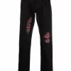 Alexander McQueen ripped-detail slim-fit jeans