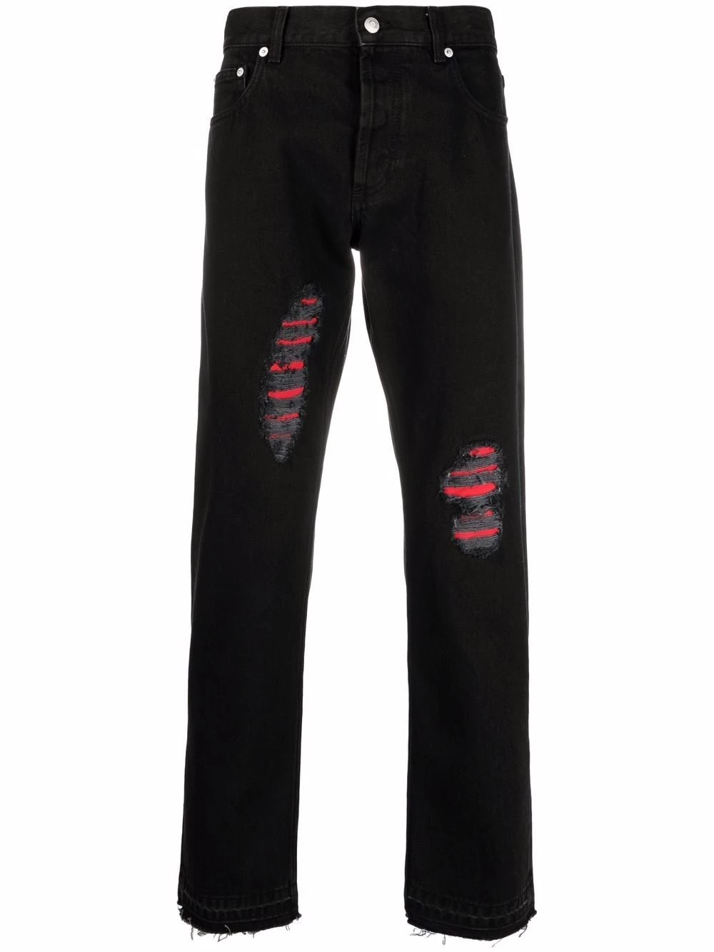 Best reviews of ๐งจ Alexander McQueen Ripped detail slim fit ๐ jeans ๐ 1 Alexander McQueen ripped-detail slim-fit jeans