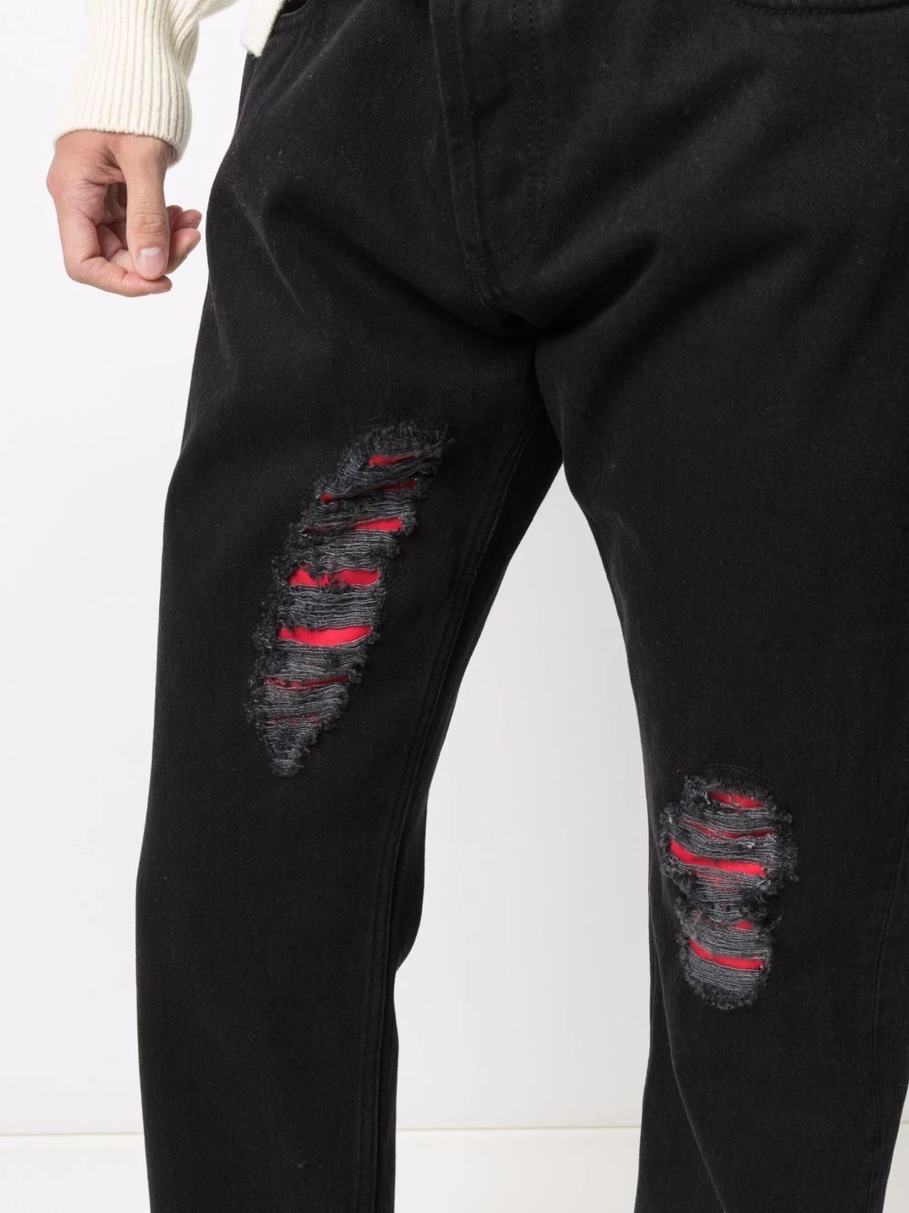 Best reviews of ๐งจ Alexander McQueen Ripped detail slim fit ๐ jeans ๐ 5 Alexander McQueen ripped-detail slim-fit jeans