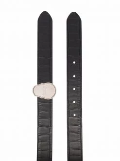 Alexander McQueen Skull Tag leather belt