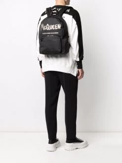 Alexander McQueen Graffiti Metropolitan printed backpack