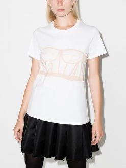 Alexander McQueen bustier print short-sleeve T-shirt
