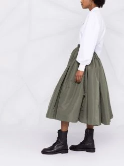 Alexander McQueen gathered panel midi skirt