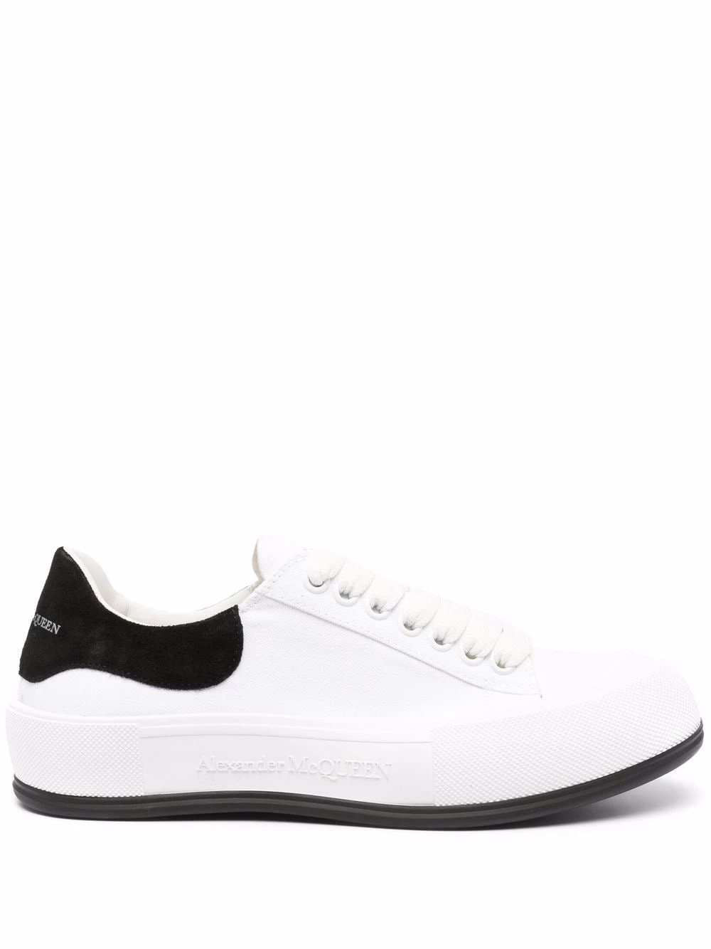 Best Pirce 🔥 Alexander McQueen Deck lace up plimsoll 👟 sneakers 👍 1 Alexander McQueen Deck lace-up plimsoll sneakers