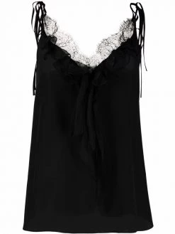 Alexander McQueen lace-trim silk camisole