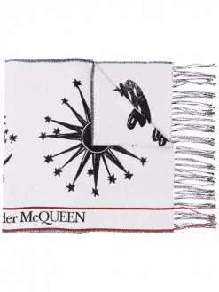 Alexander McQueen skull print modal scarf