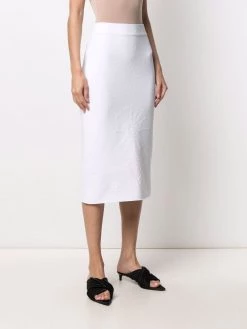 Alexander McQueen embroidered mid-length skirt