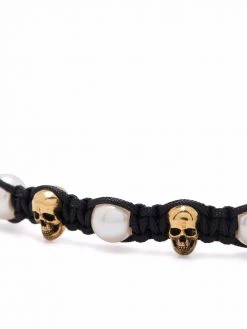 Alexander McQueen Skull charm friendship bracelet