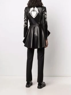 Alexander McQueen multi-patch peplum biker jacket