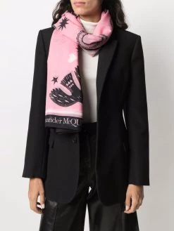 Alexander McQueen motif-print scarf