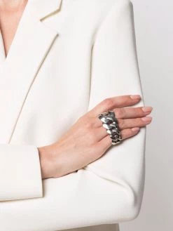 Alexander McQueen Oversized chain knuckleduster ring