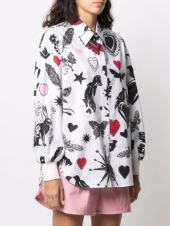 Alexander McQueen graphic-print long-sleeve shirt
