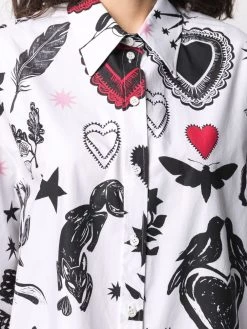 Alexander McQueen graphic-print long-sleeve shirt