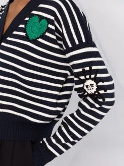 Alexander McQueen applique striped cardigan