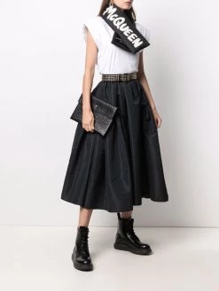 Alexander McQueen logo-print wrap scarf