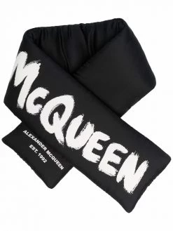 Alexander McQueen logo-print wrap scarf