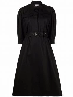 Alexander McQueen belted cotton shirt dress