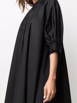 Alexander McQueen flared band-collar cotton dress