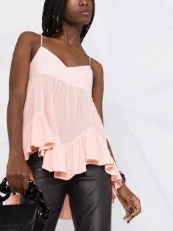Alexander McQueen ruffle-trim tank top