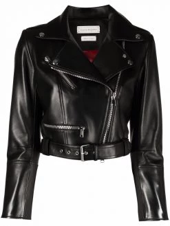 Alexander McQueen cropped biker jacket