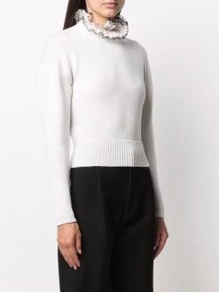 Alexander McQueen ruffle-collar knitted top