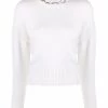 Alexander McQueen ruffle-collar knitted top