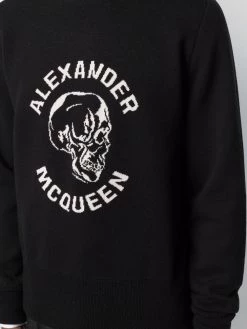 Alexander McQueen logo-intarsia jumper