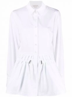 Alexander McQueen drawstring-waist cotton shirt