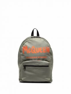 Alexander McQueen Graffiti Metropolitan print backpack