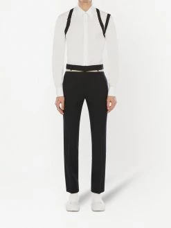 Alexander McQueen panelled slim-fit trousers