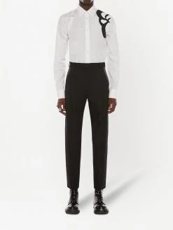 Alexander McQueen tailored satin-panel trousers