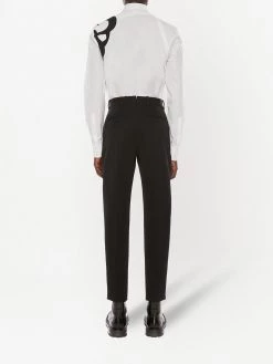 Brand new ๐ Alexander McQueen Tailored satin panel trousers ๐งจ 8 Alexander McQueen tailored satin-panel trousers