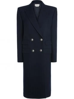 Alexander McQueen knitted double-breasted coat