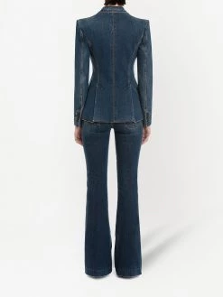 Alexander McQueen fitted denim blazer