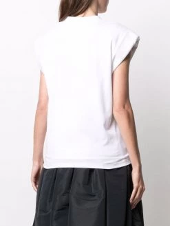 Alexander McQueen embroidered logo padded T-shirt